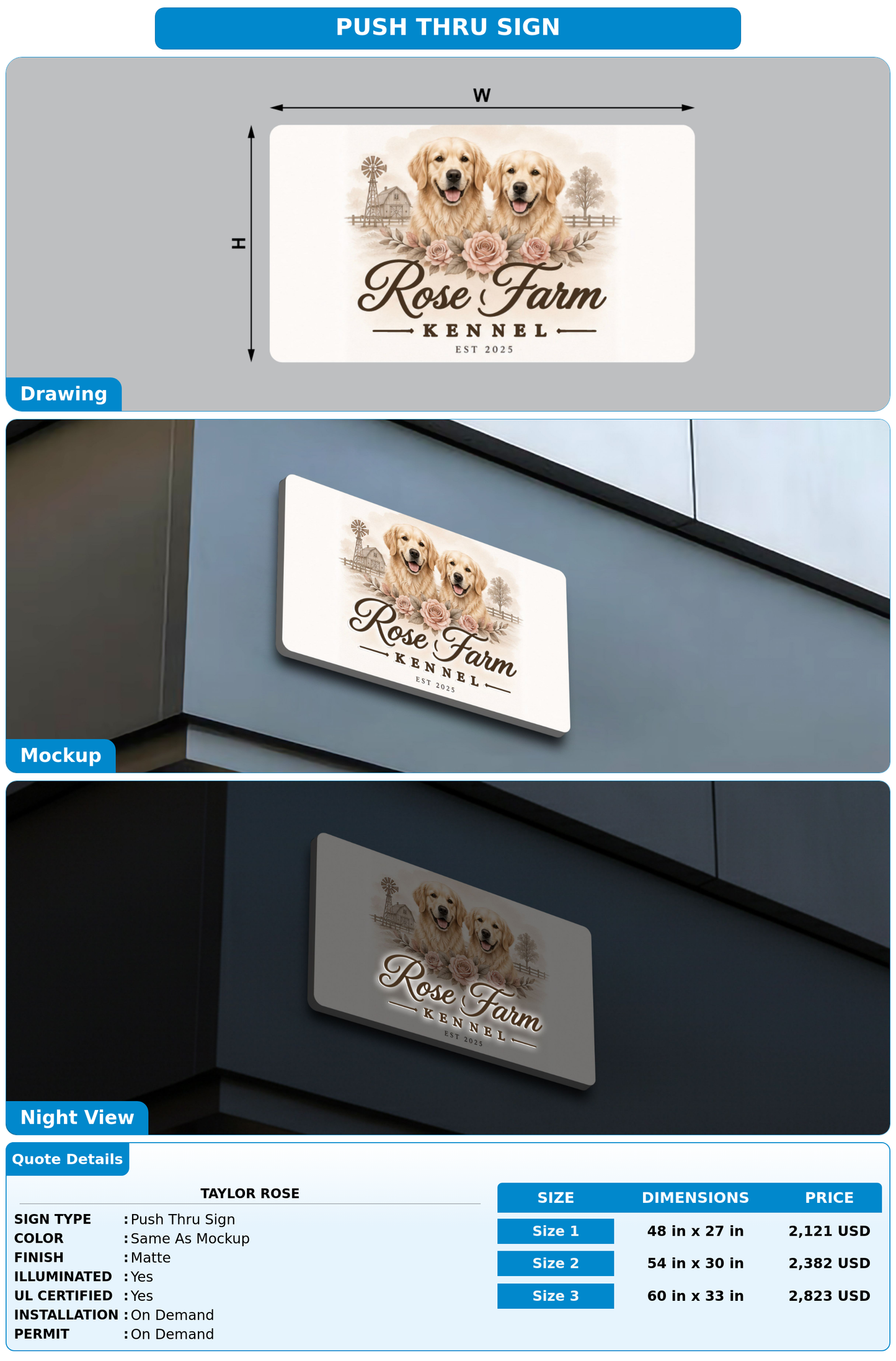 CUSTOM MOCKUP SIGN FOR Taylor Rose