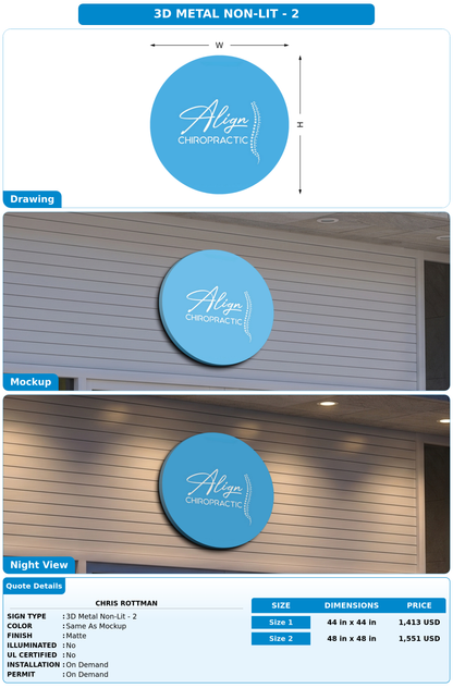 CUSTOM MOCKUP SIGN FOR Chris Rottman