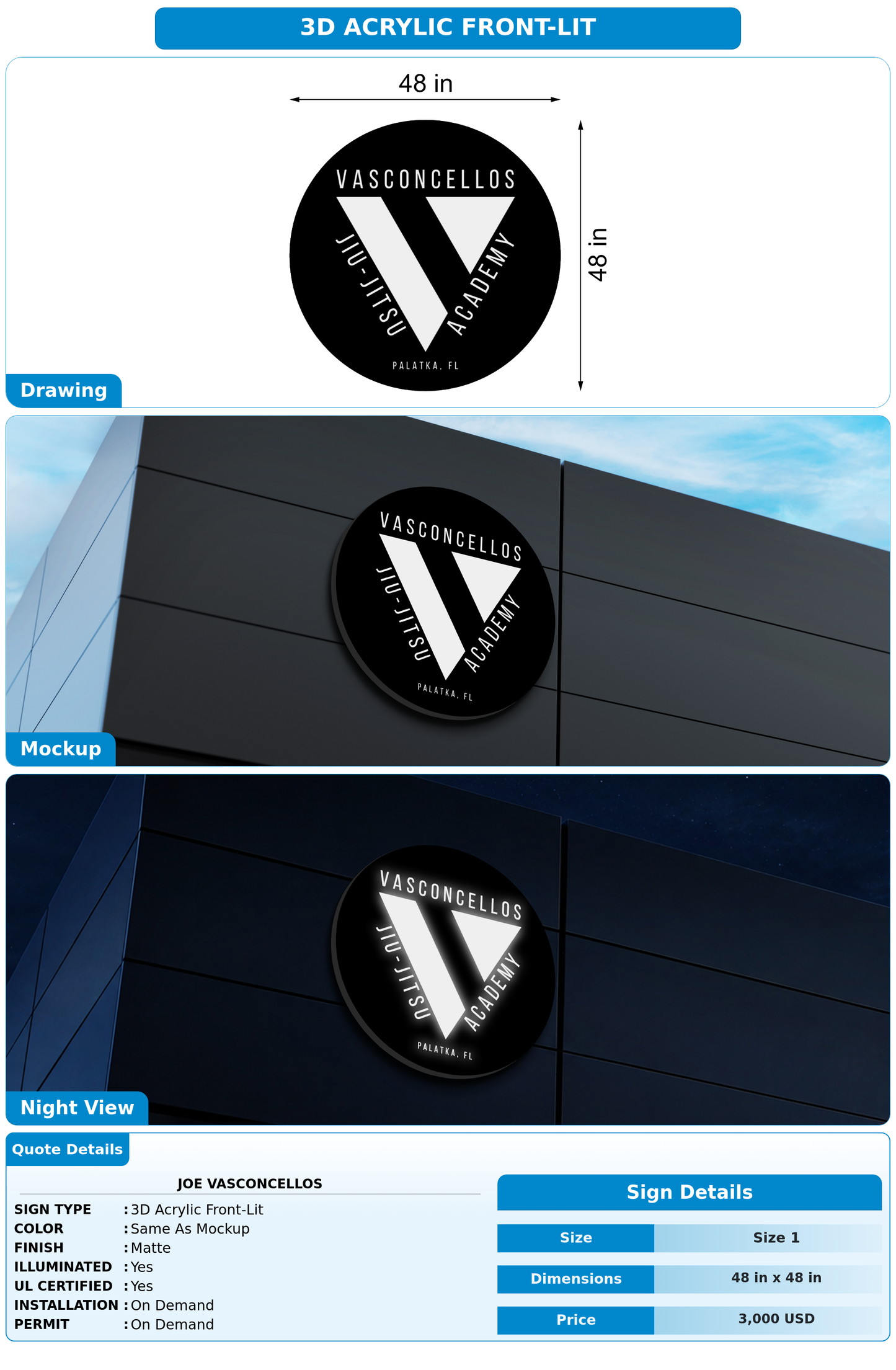 CUSTOM MOCKUP SIGN FOR Joe Vasconcellos