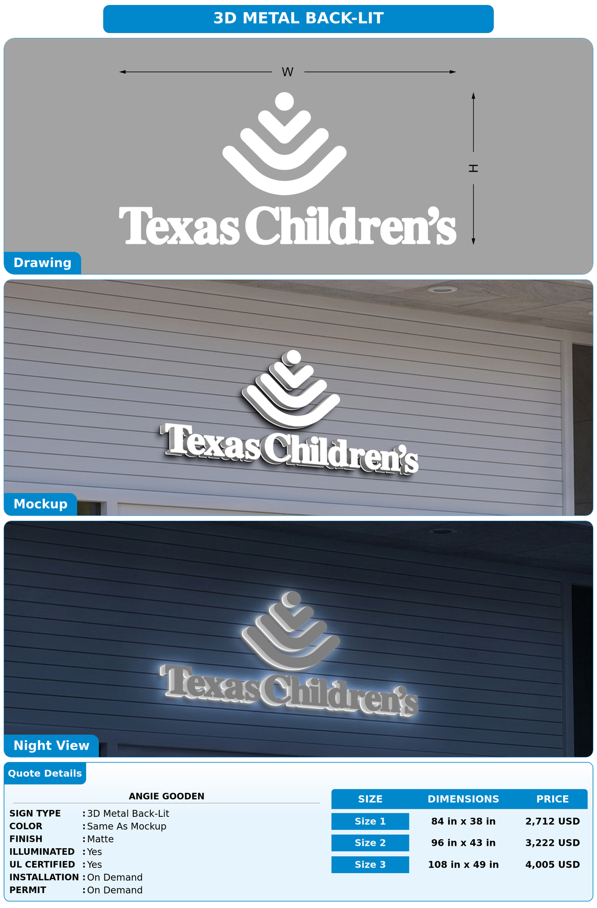 CUSTOM MOCKUP SIGN FOR Angie Gooden