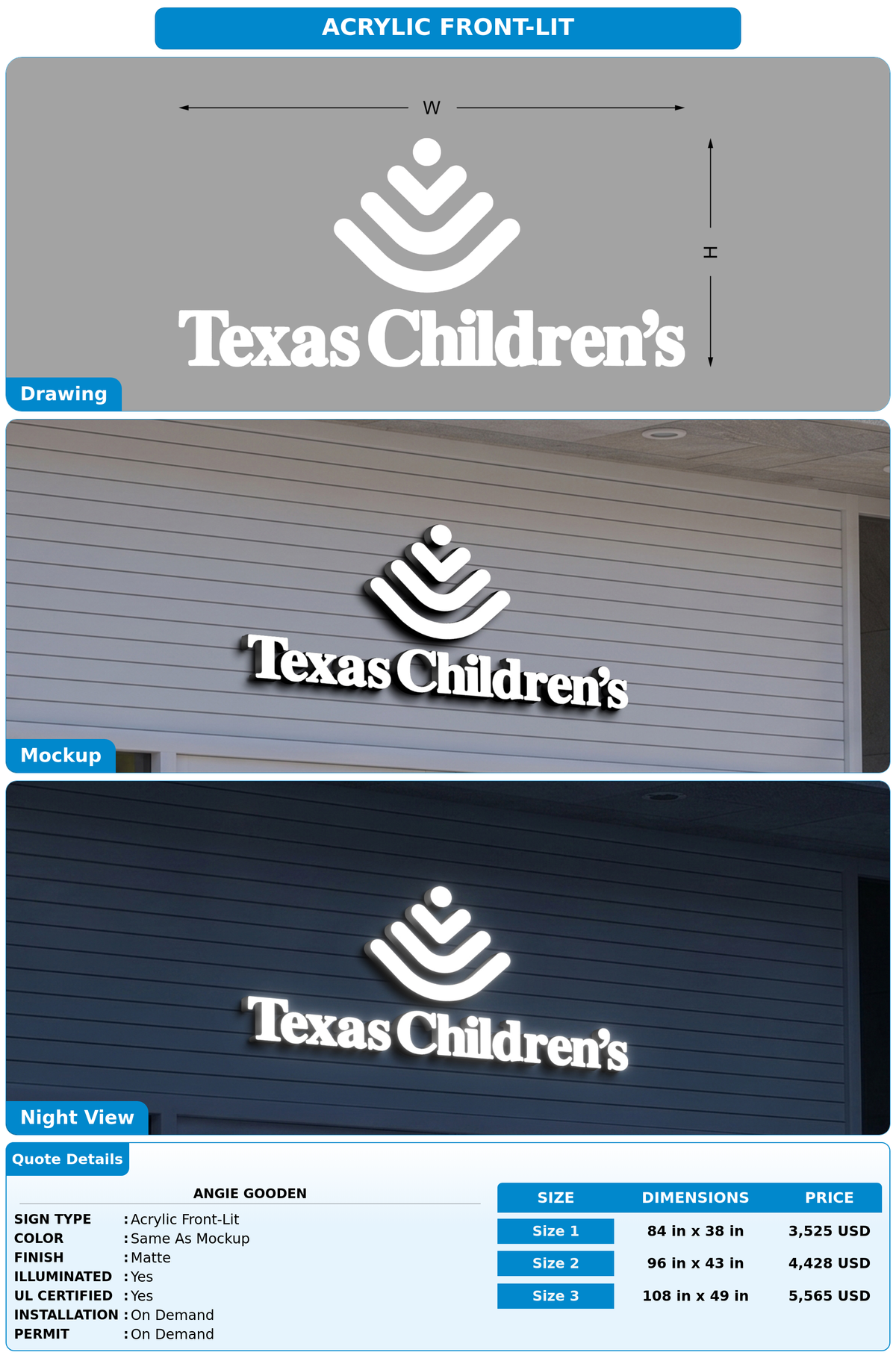 CUSTOM MOCKUP SIGN FOR Angie Gooden