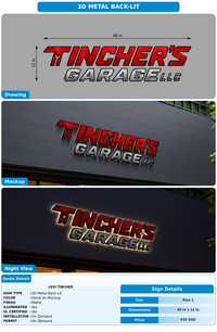 CUSTOM MOCKUP SIGN FOR Levi Tincher