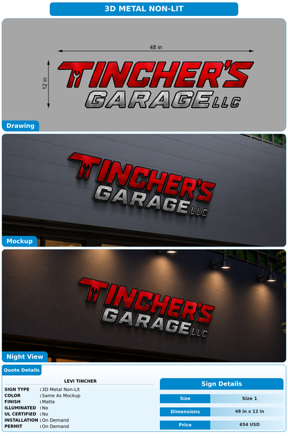 CUSTOM MOCKUP SIGN FOR Levi Tincher