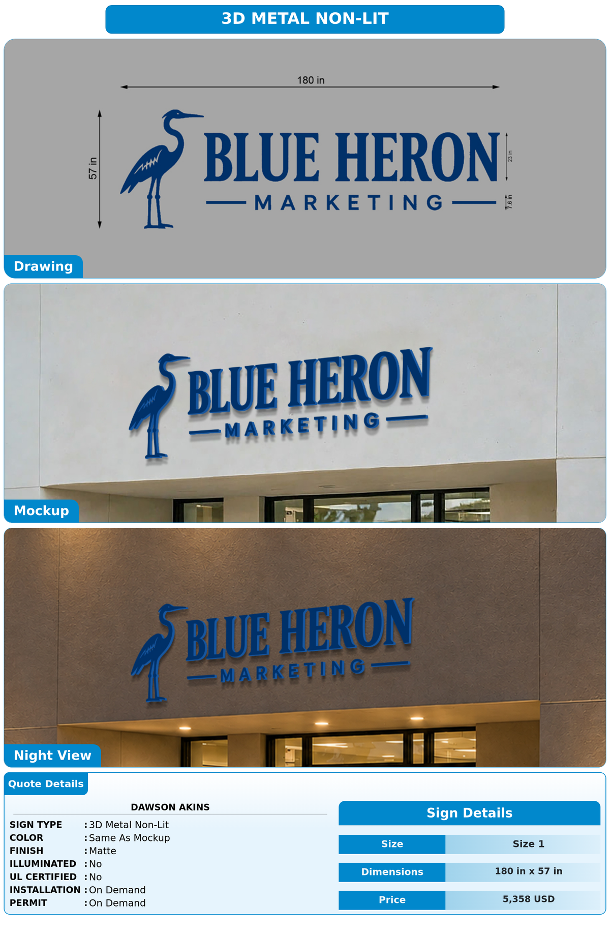 CUSTOM MOCKUP SIGN FOR Dawson Akins