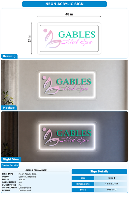 CUSTOM MOCKUP SIGN FOR Gisela Fernandez