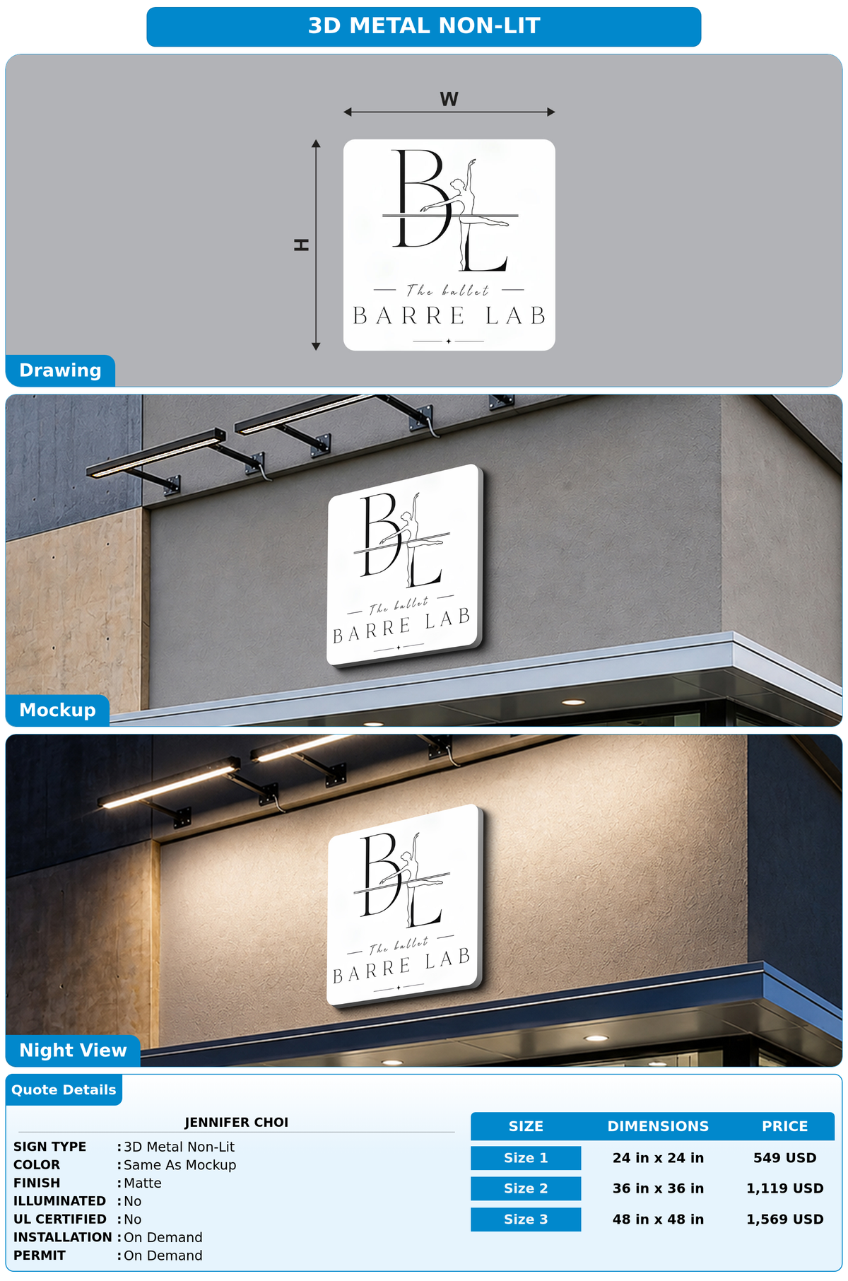 CUSTOM MOCKUP SIGN FOR Jennifer Choi