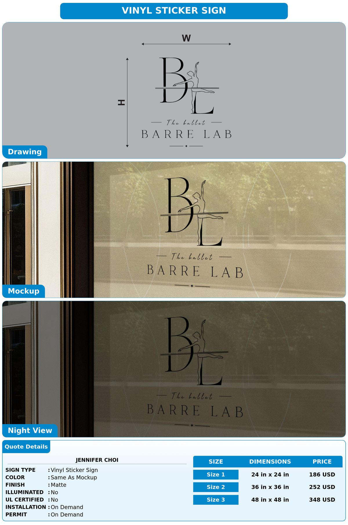 CUSTOM MOCKUP SIGN FOR Jennifer Choi