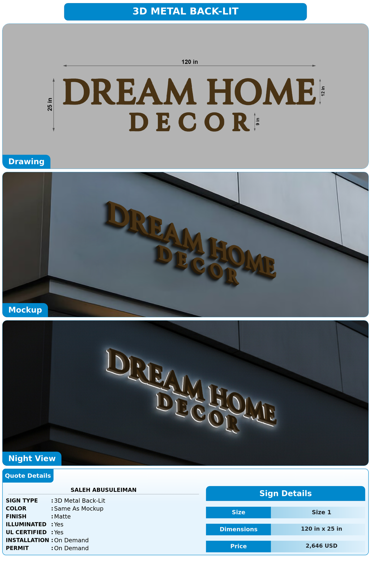 CUSTOM MOCKUP SIGN FOR saleh abusuleiman