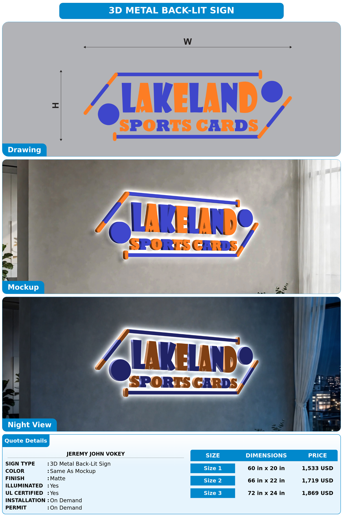 CUSTOM MOCKUP SIGN FOR JEREMY JOHN VOKEY
