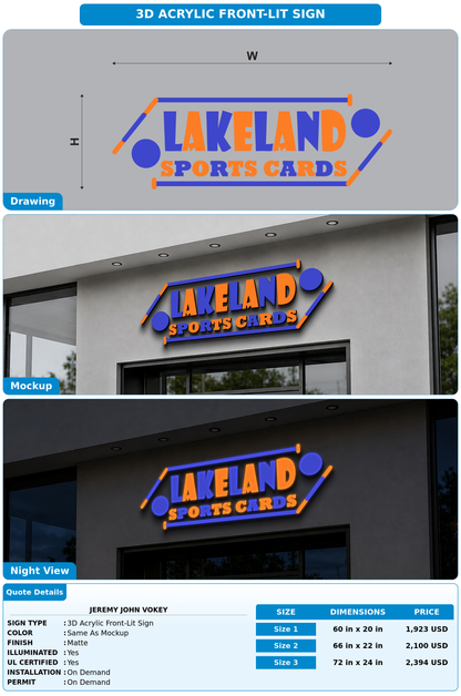 CUSTOM MOCKUP SIGN FOR JEREMY JOHN VOKEY