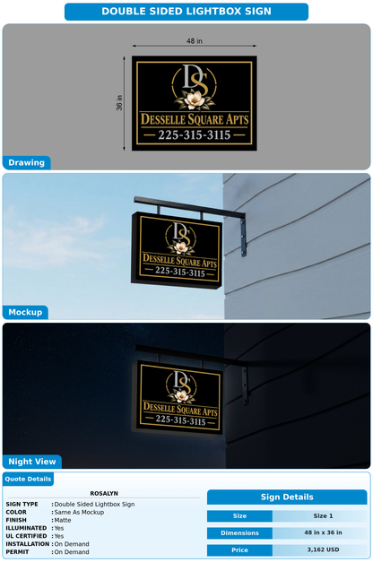 CUSTOM MOCKUP SIGN FOR Rosalyn