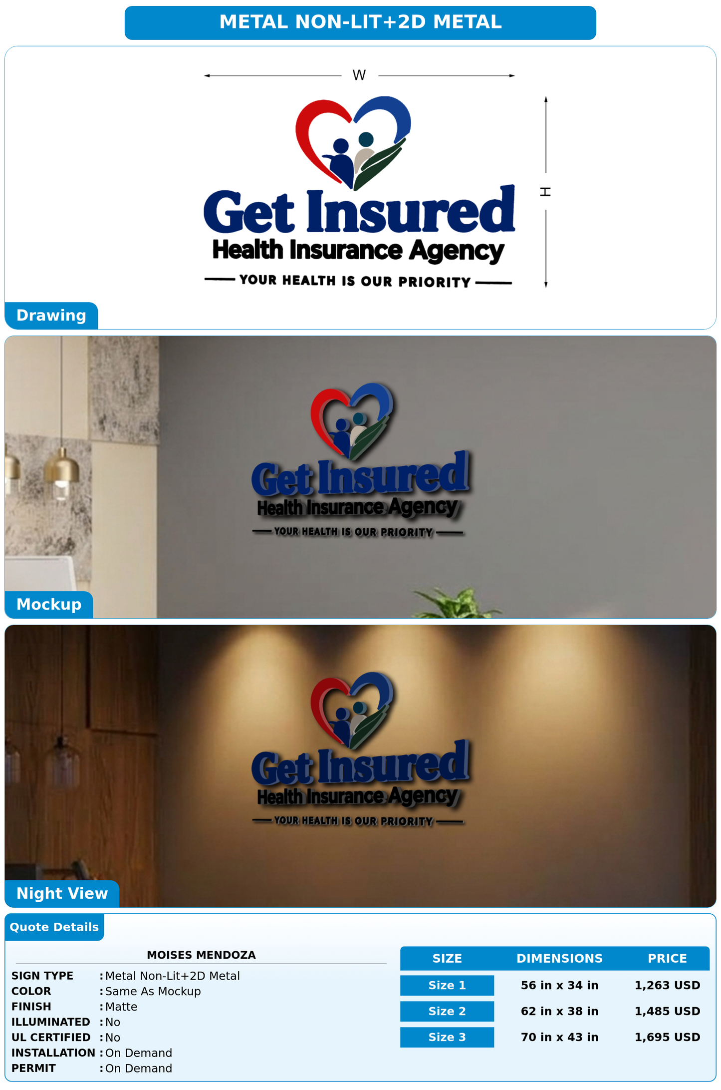 CUSTOM MOCKUP SIGN FOR Moises Mendoza