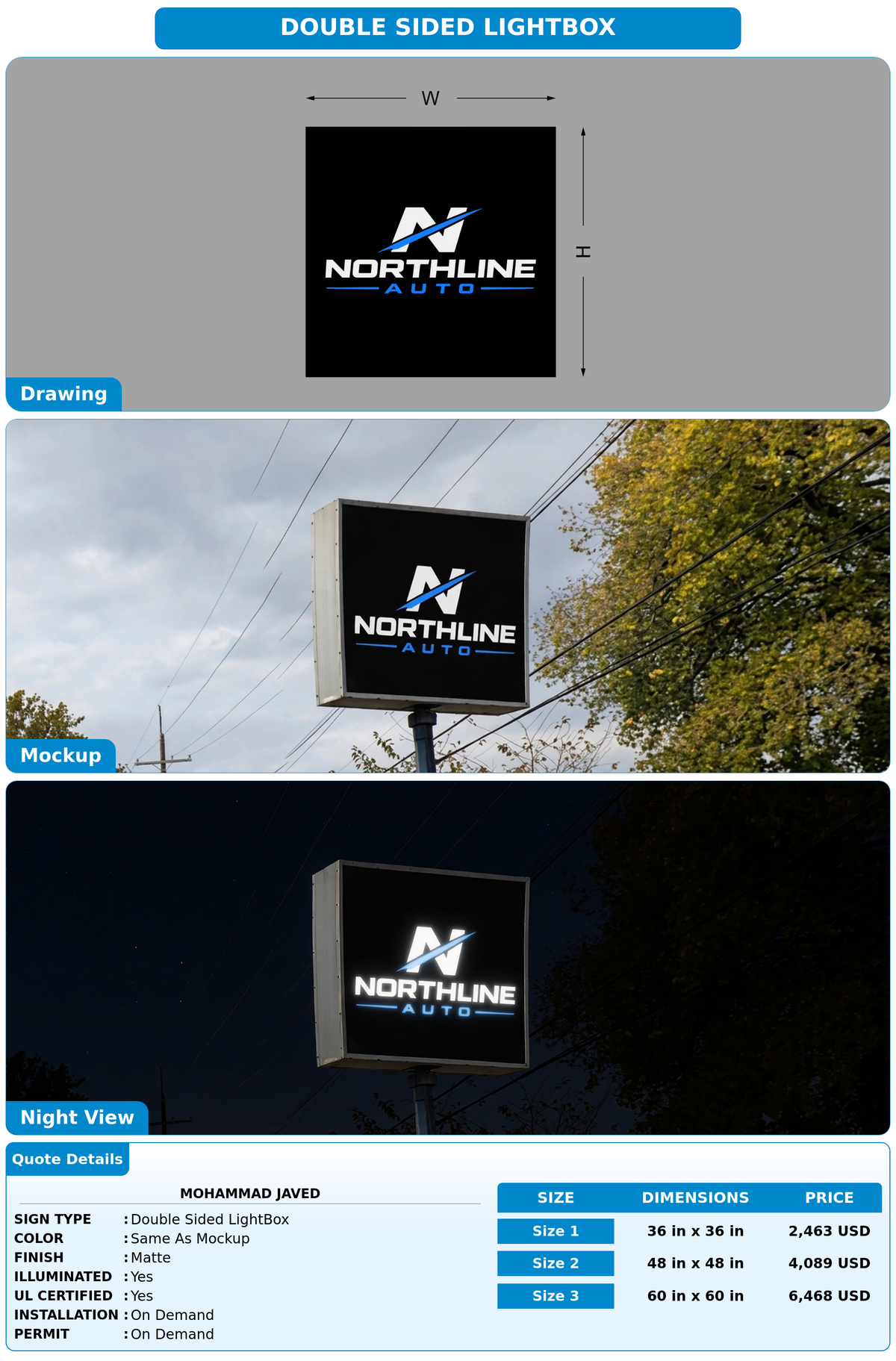 CUSTOM MOCKUP SIGN FOR Mohammad Javed