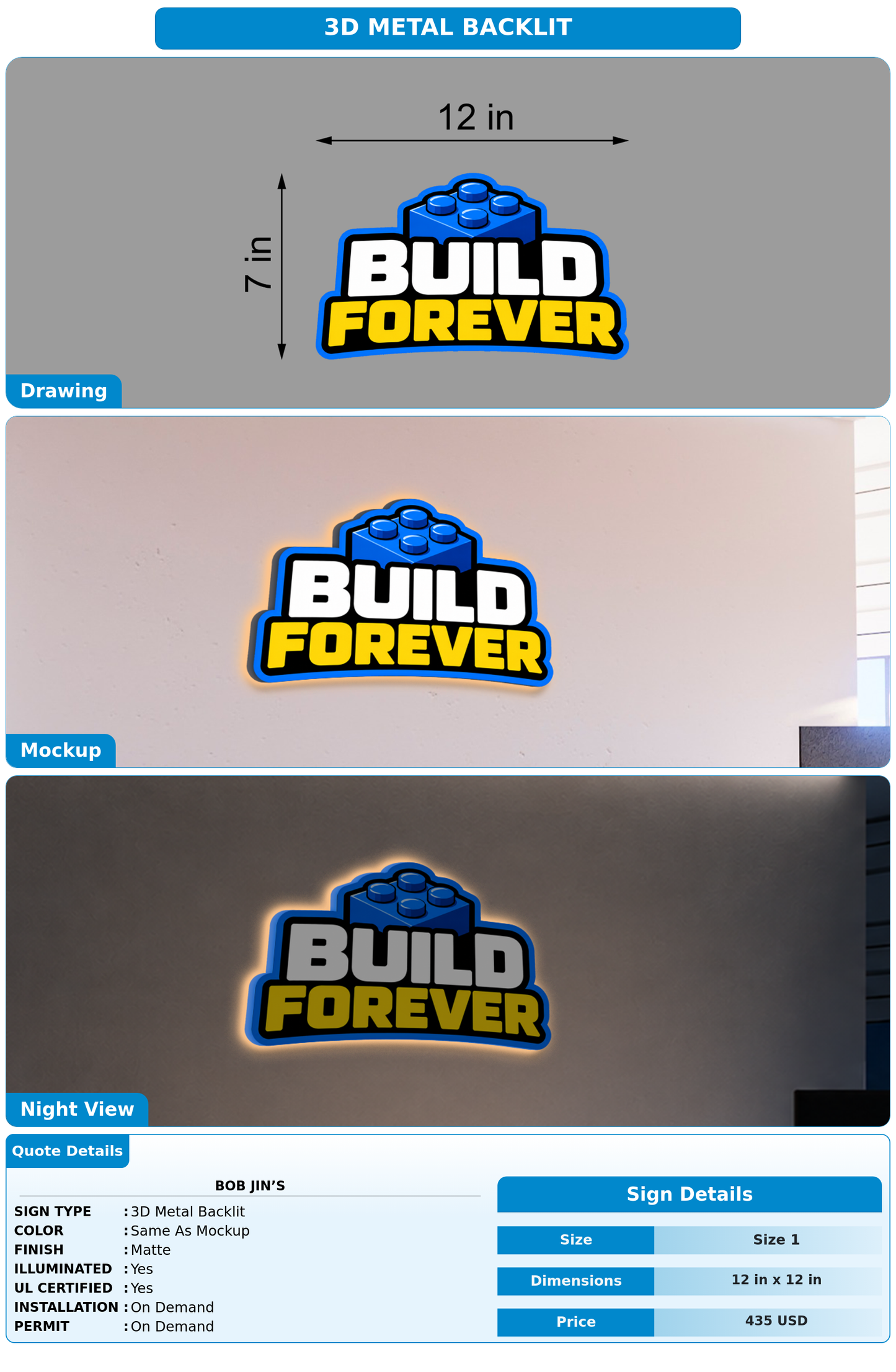 CUSTOM MOCKUP SIGN FOR Bob Jin’s