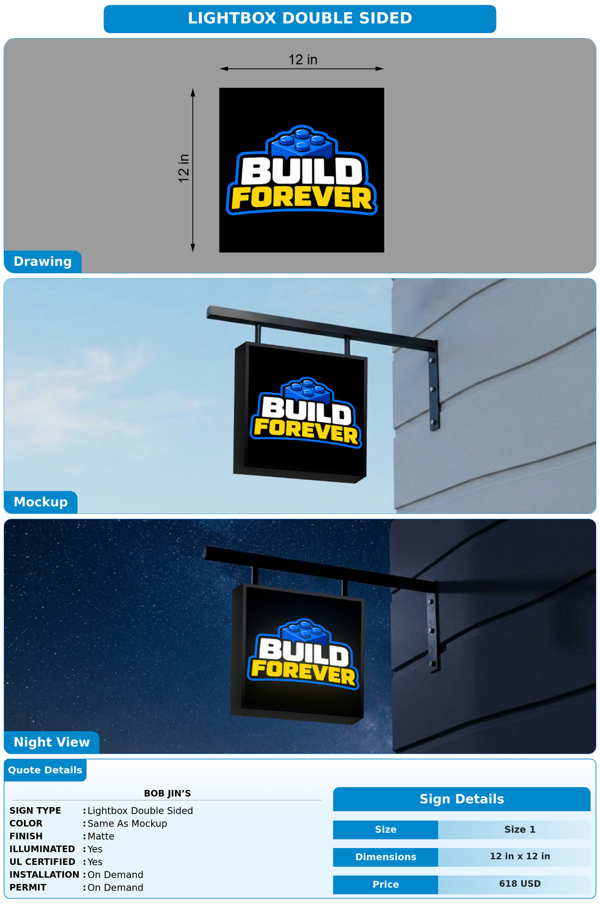 CUSTOM MOCKUP SIGN FOR Bob Jin’s