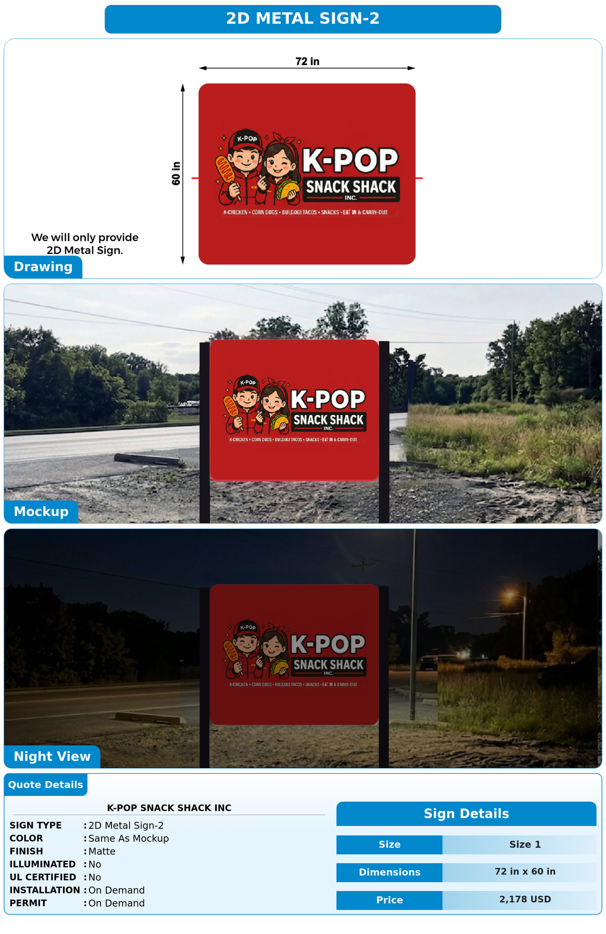 CUSTOM MOCKUP SIGN FOR K-Pop Snack Shack Inc