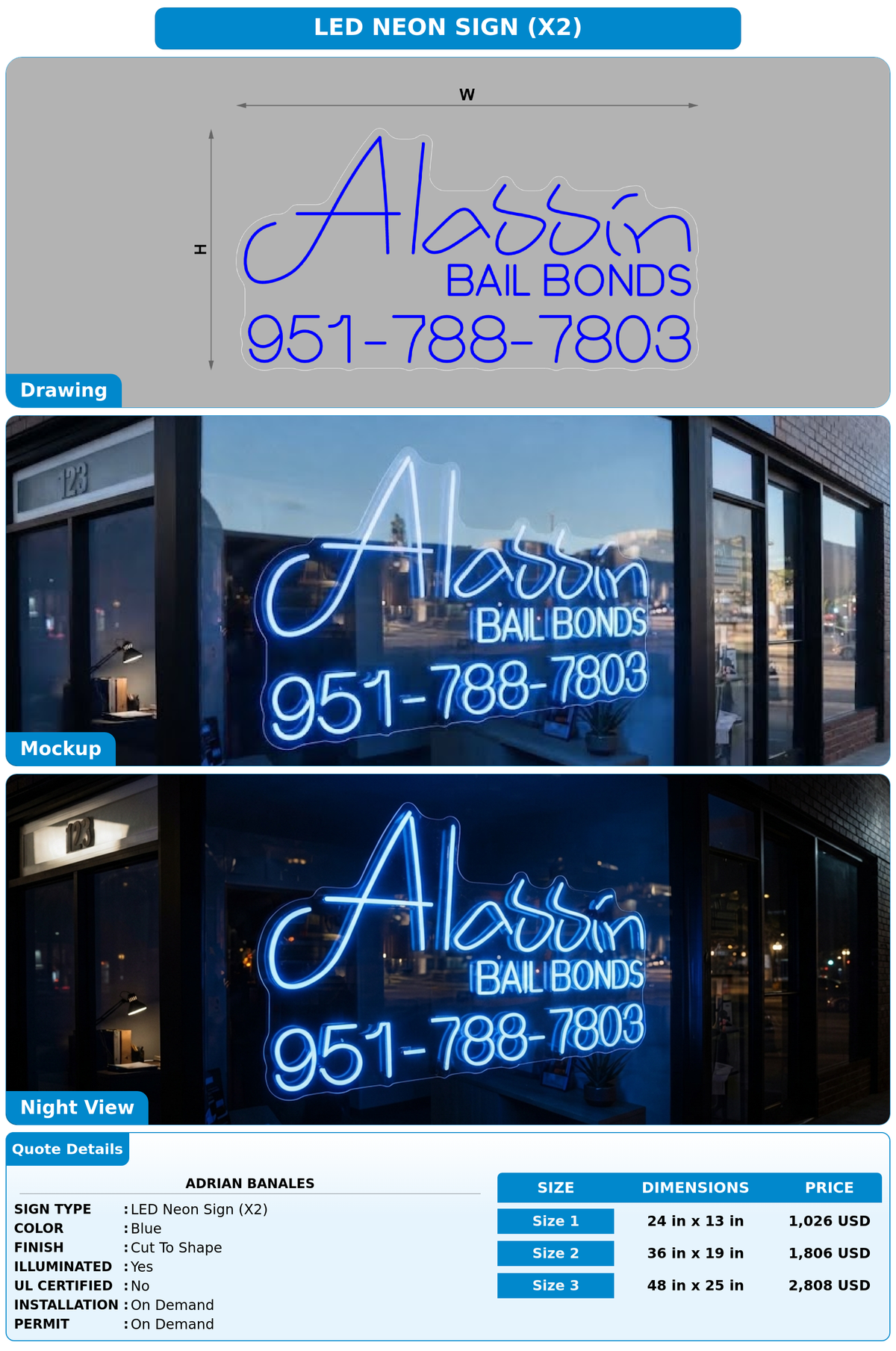 CUSTOM MOCKUP SIGN FOR Adrian Banales