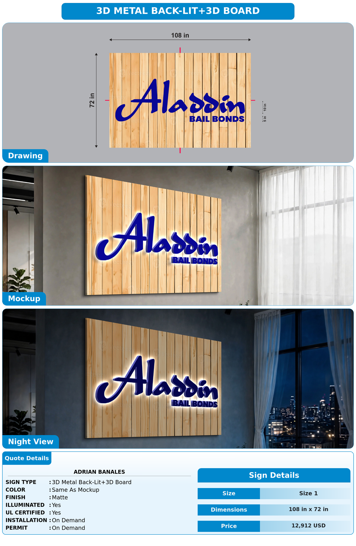 CUSTOM MOCKUP SIGN FOR Adrian Banales