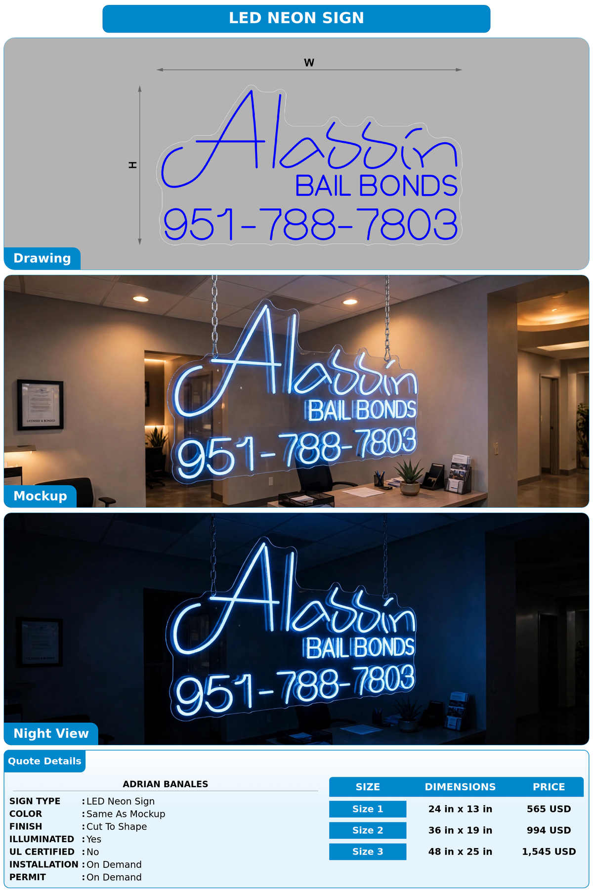 CUSTOM MOCKUP SIGN FOR Adrian Banales
