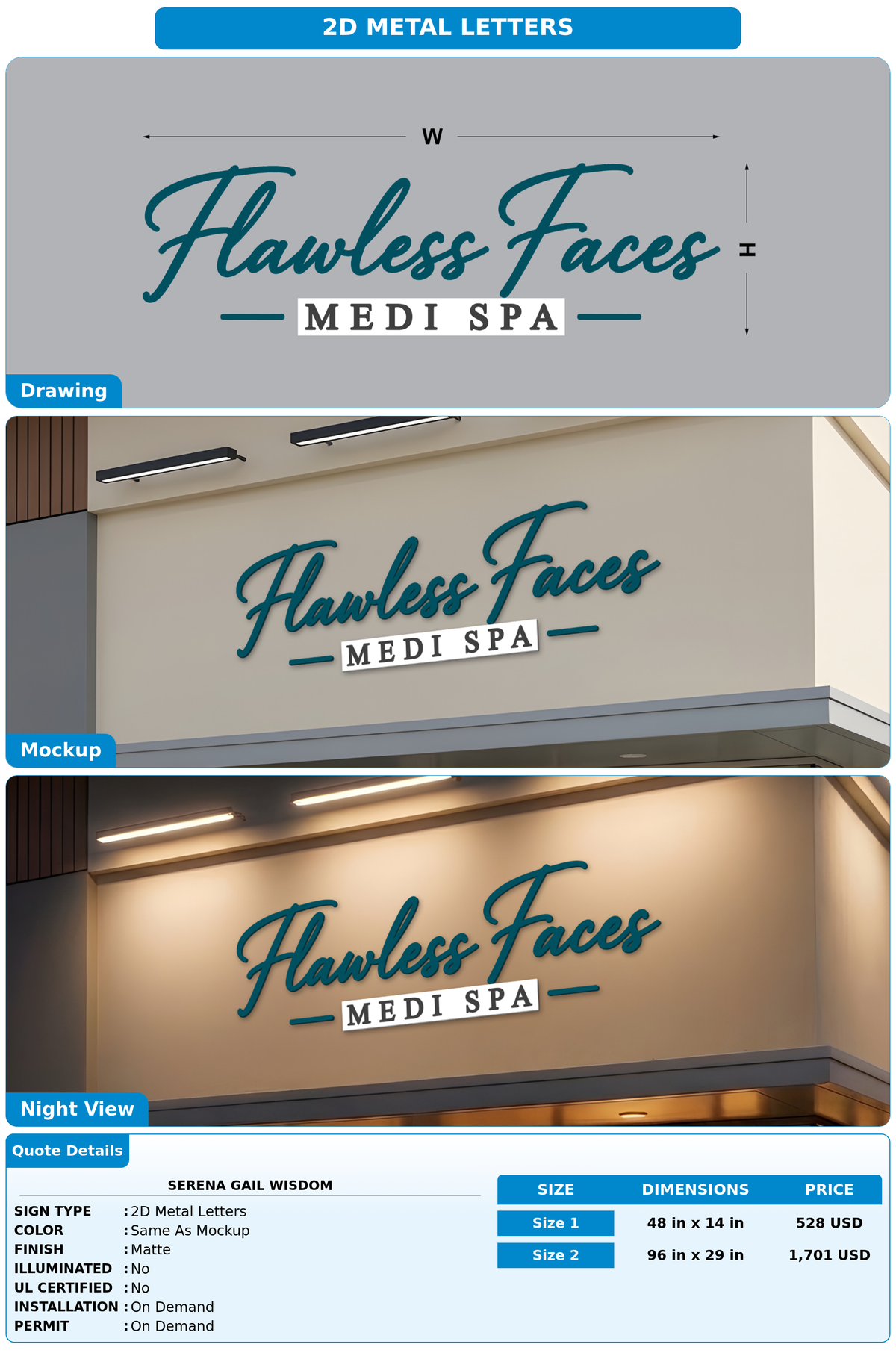 CUSTOM MOCKUP SIGN FOR Serena Gail Wisdom