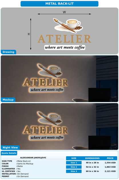 CUSTOM MOCKUP SIGN FOR Aleksandar Jakovljevic
