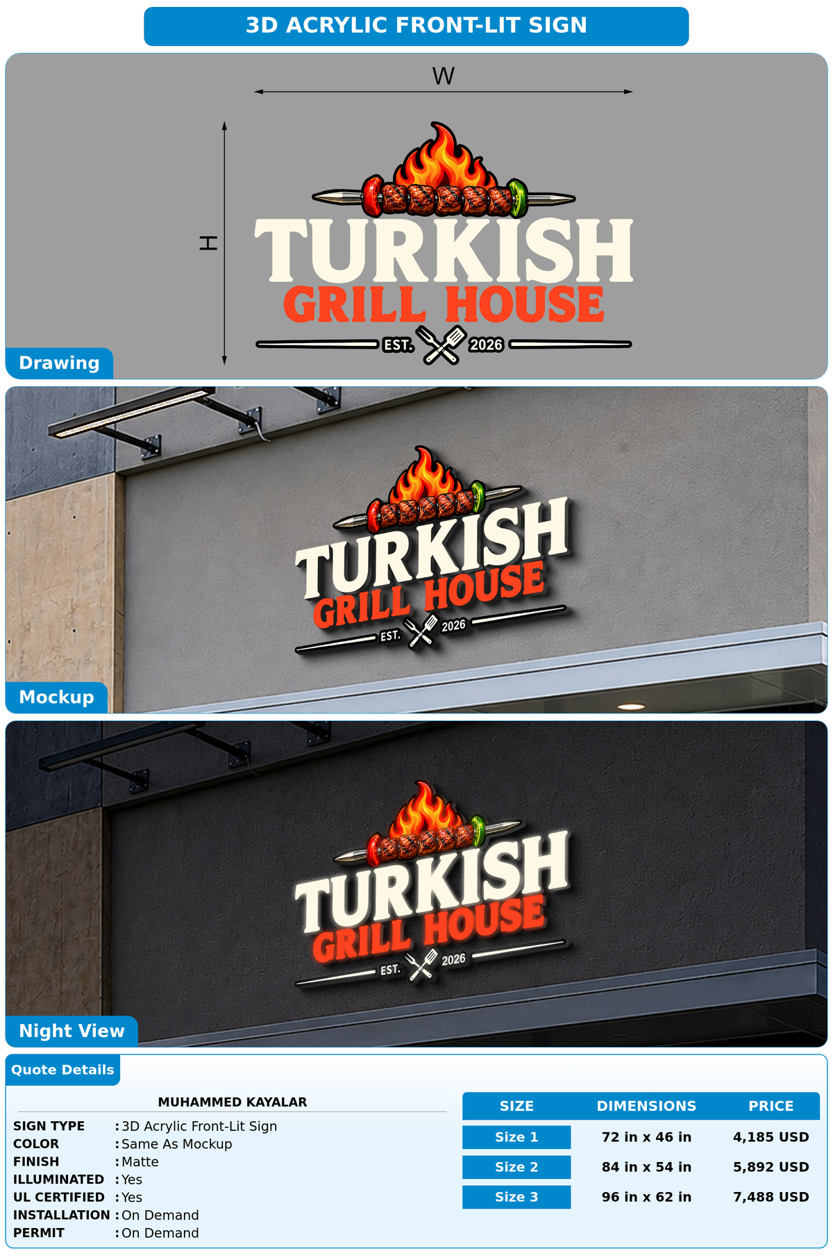 CUSTOM MOCKUP SIGN FOR Muhammed Kayalar
