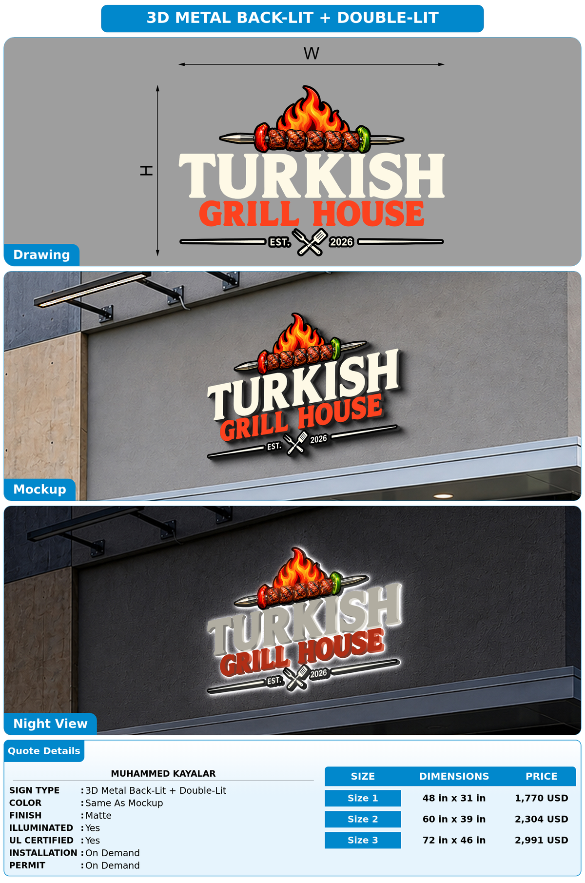 CUSTOM MOCKUP SIGN FOR Muhammed Kayalar