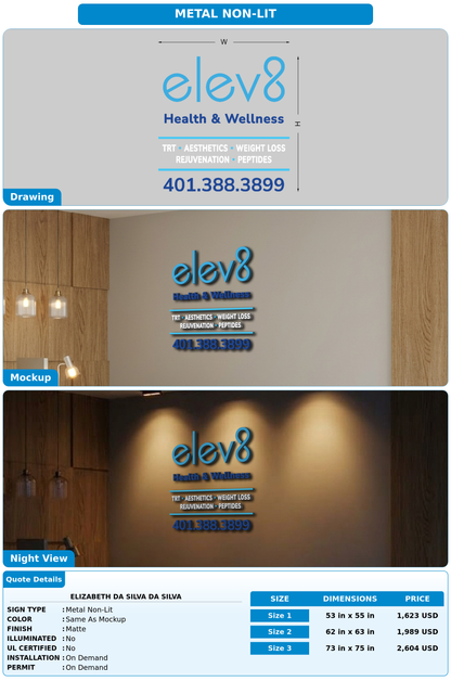 CUSTOM MOCKUP SIGN FOR Elizabeth Da silva Da Silva