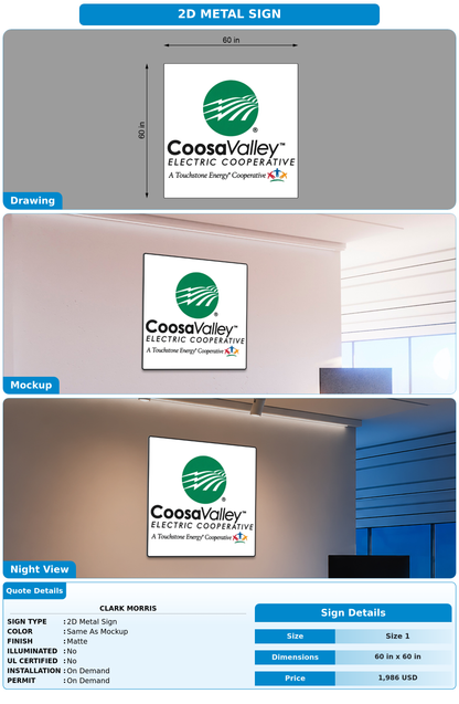 CUSTOM MOCKUP SIGN FOR Clark Morris