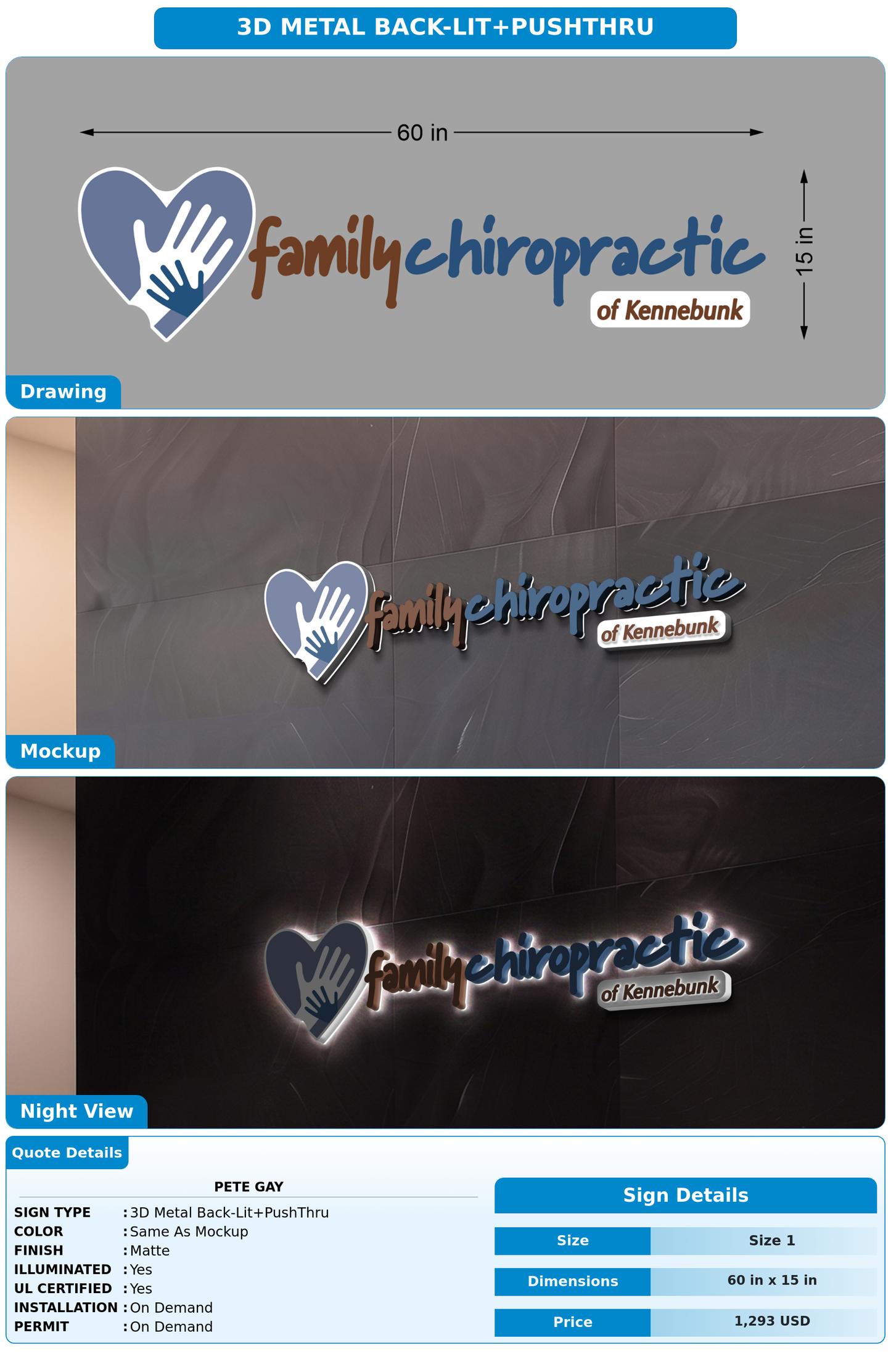 CUSTOM MOCKUP SIGN FOR Pete Gay