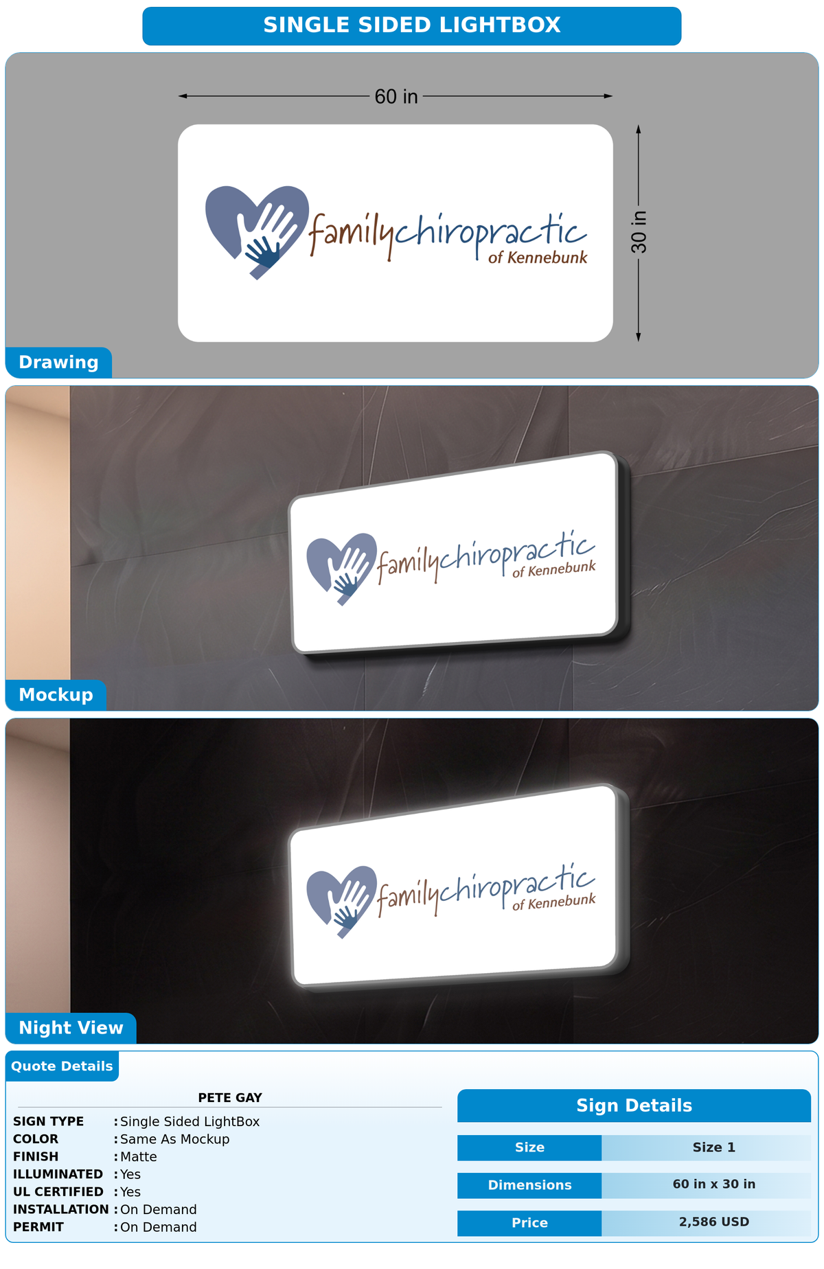 CUSTOM MOCKUP SIGN FOR Pete Gay