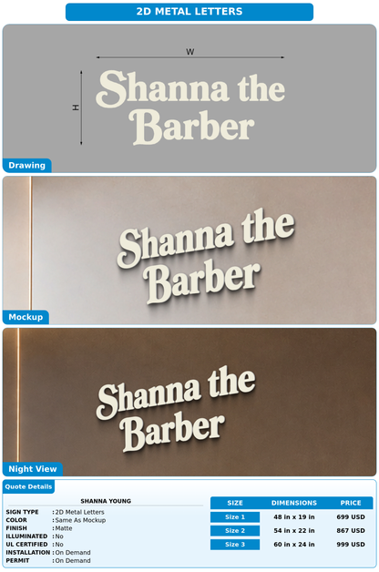 CUSTOM MOCKUP SIGN FOR Shanna Young