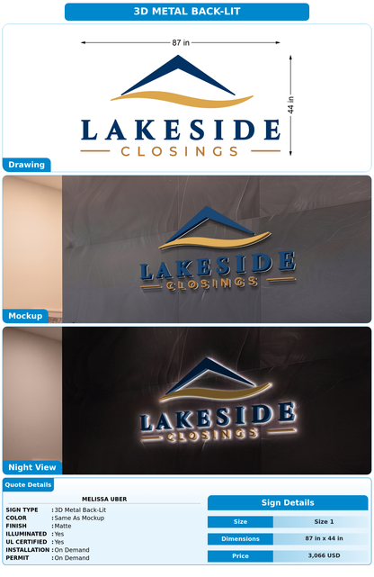 CUSTOM MOCKUP SIGN FOR Melissa Uber