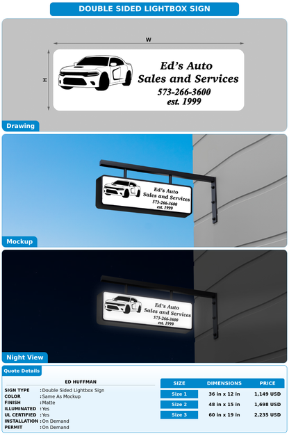 CUSTOM MOCKUP SIGN FOR Ed Huffman
