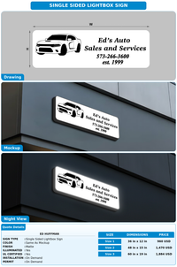 CUSTOM MOCKUP SIGN FOR Ed Huffman