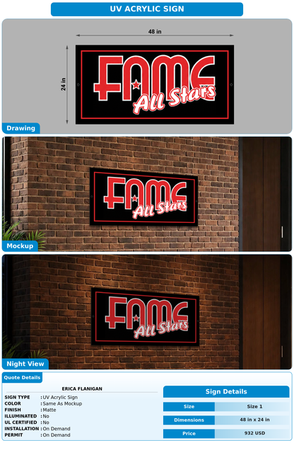 CUSTOM MOCKUP SIGN FOR Erica Flanigan