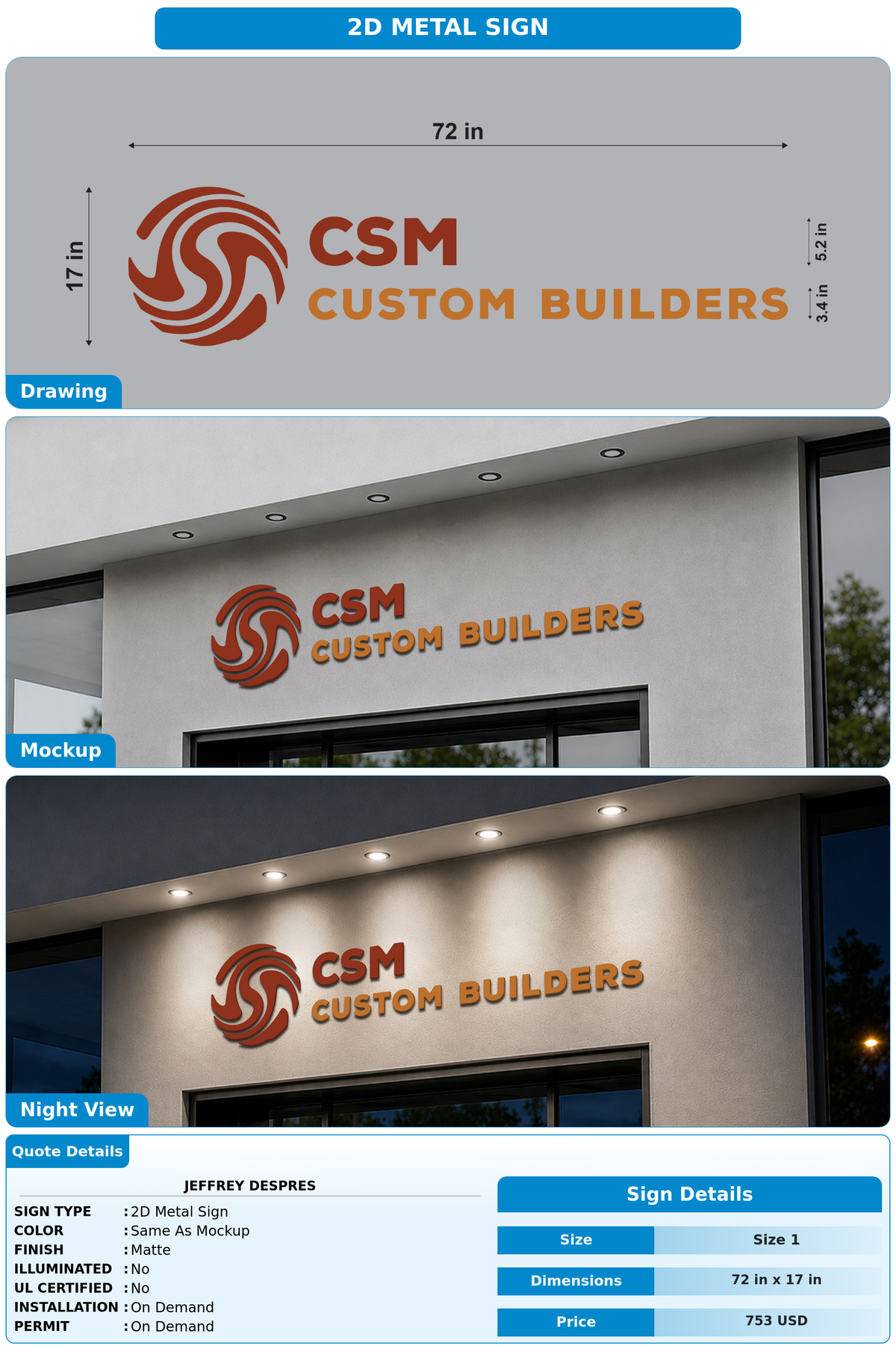CUSTOM MOCKUP SIGN FOR Jeffrey Despres