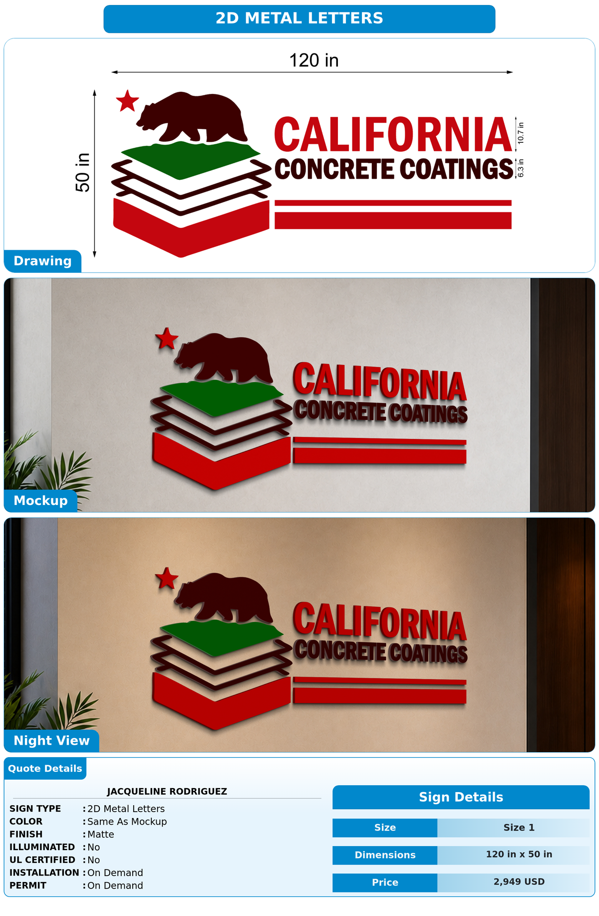 CUSTOM MOCKUP SIGN FOR Jacqueline Rodriguez