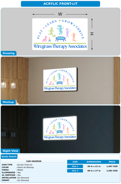 CUSTOM MOCKUP SIGN FOR Cari Orgeron