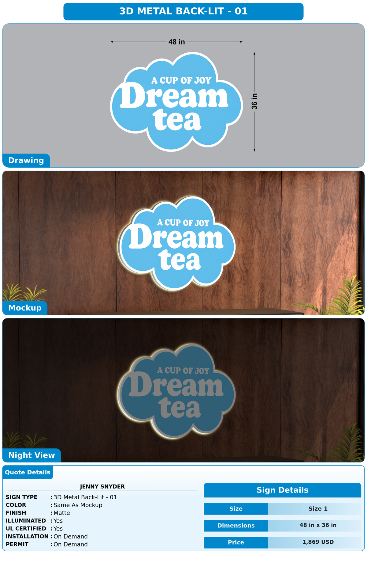 CUSTOM MOCKUP SIGN FOR Jenny Snyder