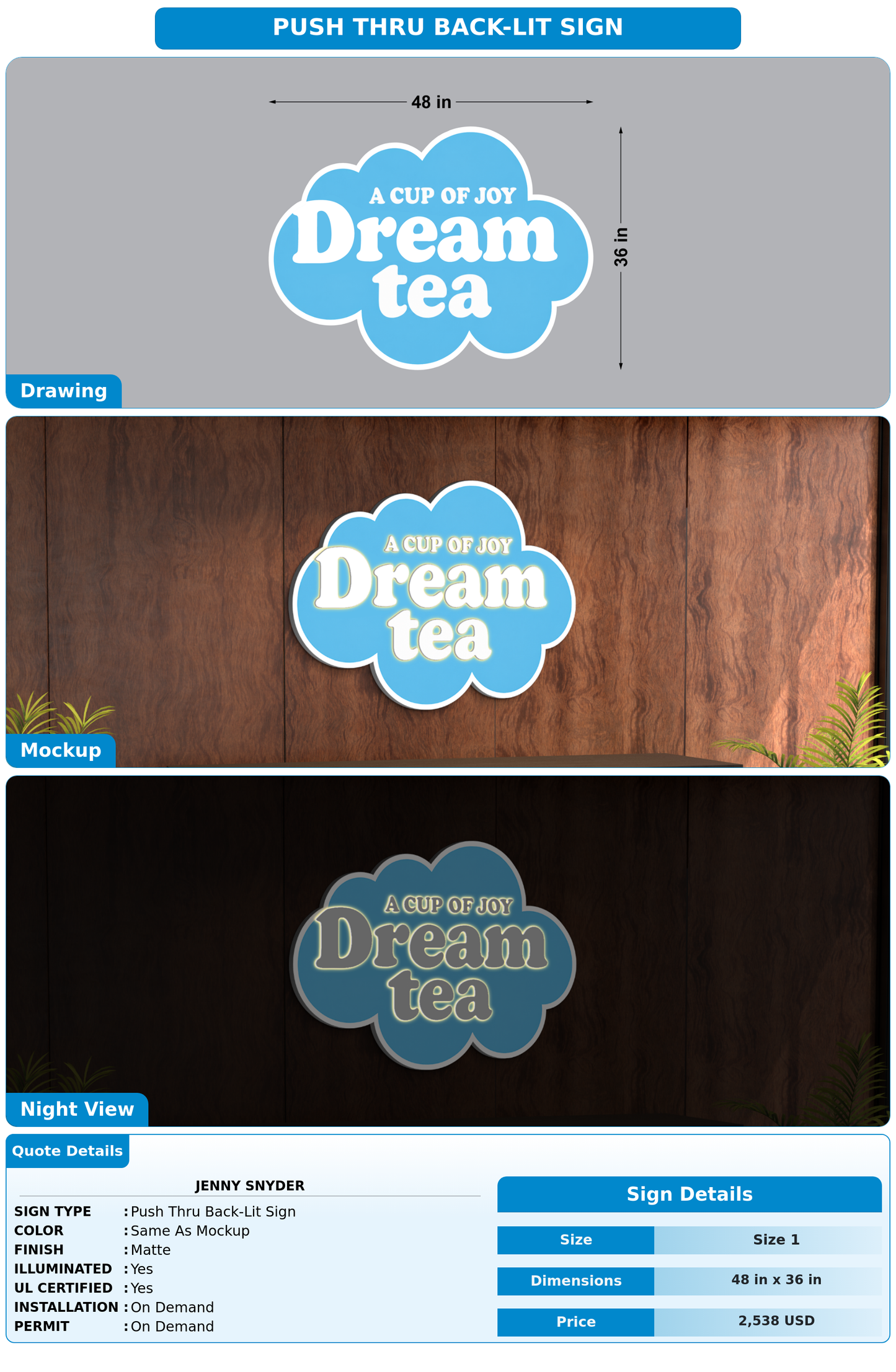 CUSTOM MOCKUP SIGN FOR Jenny Snyder
