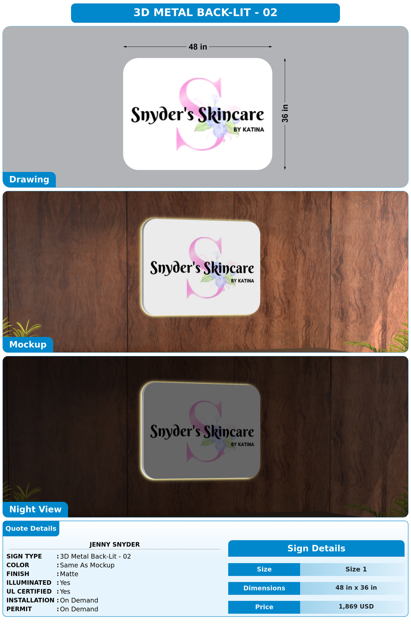 CUSTOM MOCKUP SIGN FOR Jenny Snyder