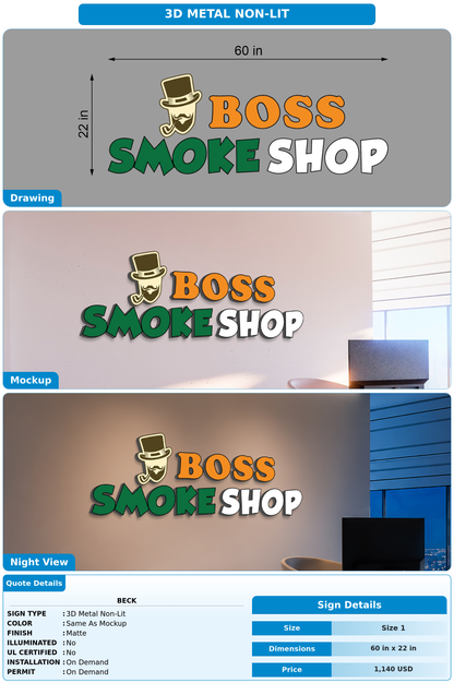 CUSTOM MOCKUP SIGN FOR Beck