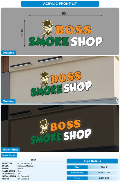 CUSTOM MOCKUP SIGN FOR Beck