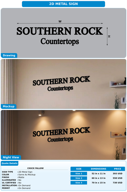 CUSTOM MOCKUP SIGN FOR Chuck Fallow