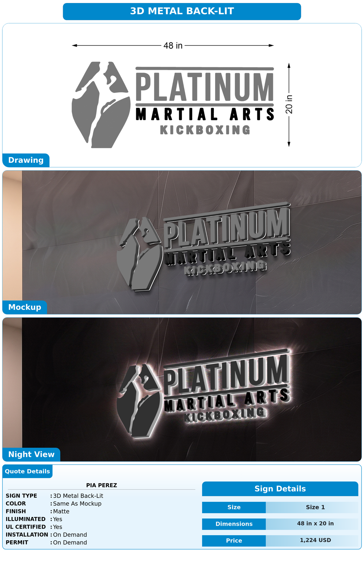 CUSTOM MOCKUP SIGN FOR Pia Perez