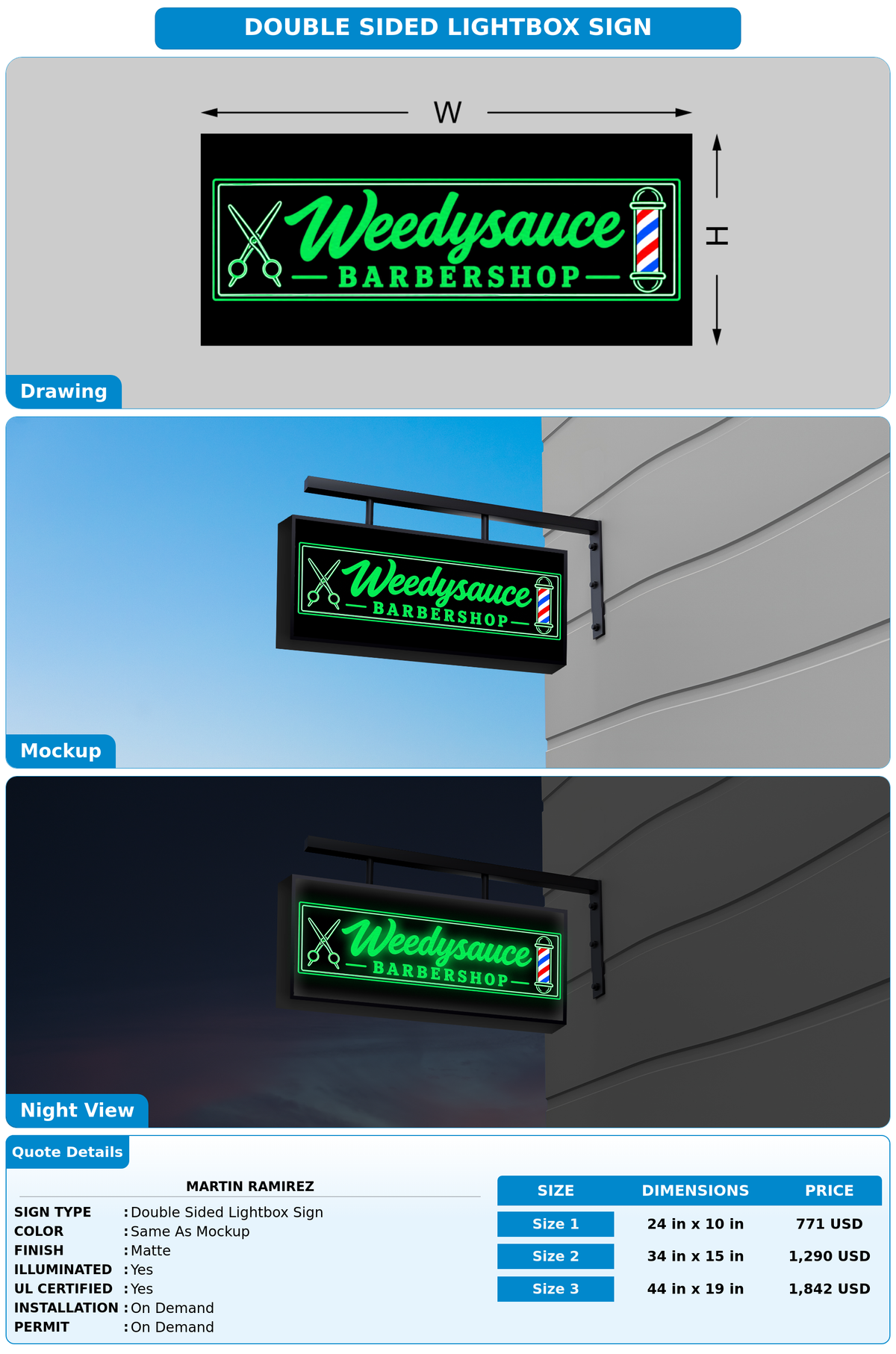 CUSTOM MOCKUP SIGN FOR Martin Ramirez