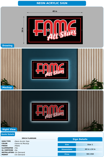 CUSTOM MOCKUP SIGN FOR Erica Flanigan