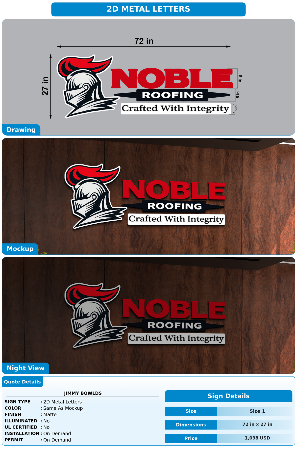 CUSTOM MOCKUP SIGN FOR Jimmy Bowlds