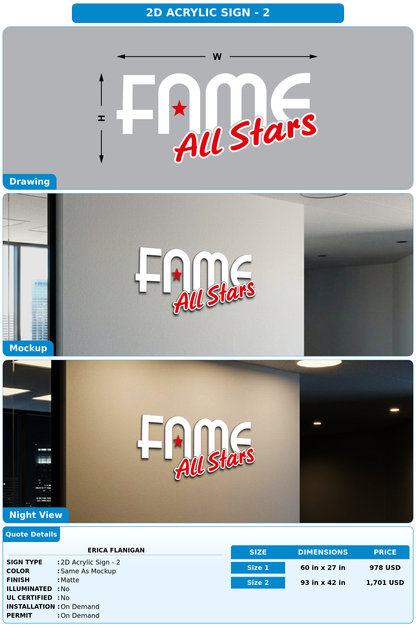 CUSTOM MOCKUP SIGN FOR Erica  Flanigan